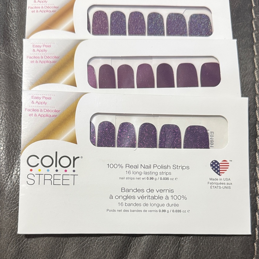 Color Street Glittery Purple Bundle